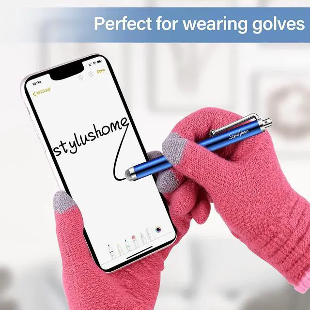 Alt view image 4 of 7 - 10 Pack Stylus Pens for Touch Screens Mesh Fiber Tip Stylus Pens for ipad iPhone Tablets  All Precision Capacitive Universal Touch Screen Devices