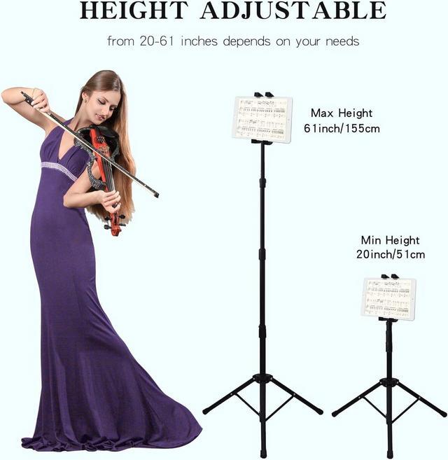 Alt view image 3 of 7 - Tablet Floor Stand Height Adjustable Cellphone Floor Stand with 360°Rotating Tripod Mount Compatible with iPhone iPad Mini/Air/Pro and All 5.5-12.9 Inch Devices