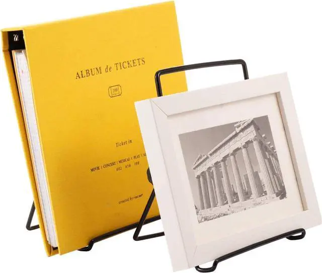 Alt view image 7 of 7 - Adjustable Tablet Stand Holder 2 Pack Non-Slip Foldable Holder Cradle Fit for 9-12.9 Tablets iPad  and Kindle Fire Display Stand Picture Frame Stand for Photos (2 Large Black)