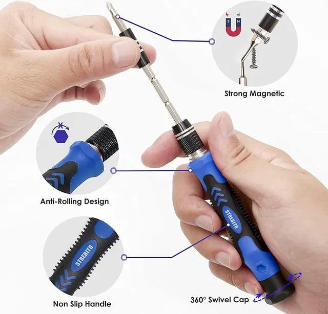 Alt view image 4 of 7 - Precision Screwdriver Set 79 in 1 Screwdriver Kit with 58 Bits & Anti Static Wrist Strap Magnetic Driver Electronics Repair Tool Kit for Computer iPhone Laptop Cell Phone Macbook PS4/5