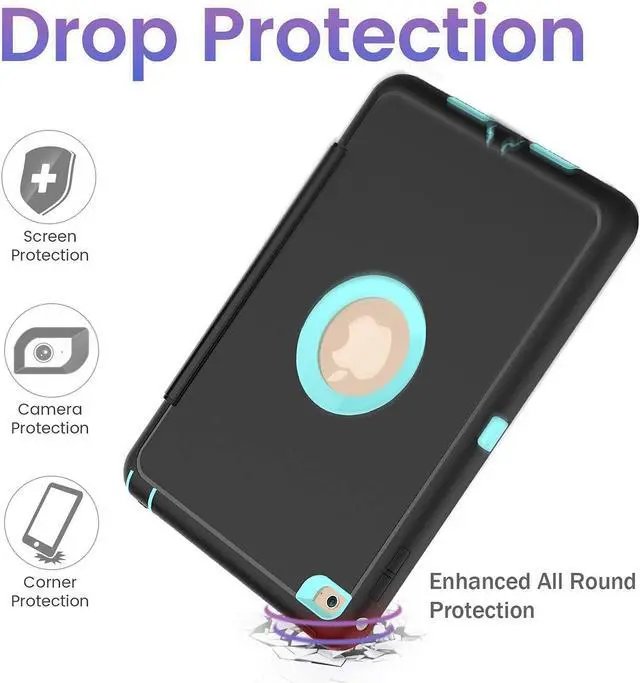 Alt view image 5 of 7 - Case for iPad Mini 4 and iPad Mini 5, Full Body Protection Shockproof Sturdy iPad Mini 4/5 Case