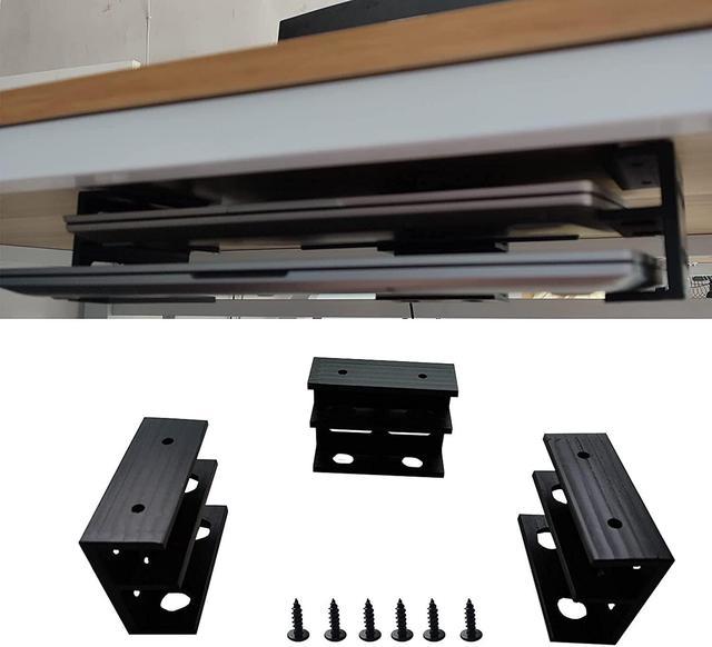 PIAOLGYI Under Desk Double Decker Laptop Holder Mount with Screw