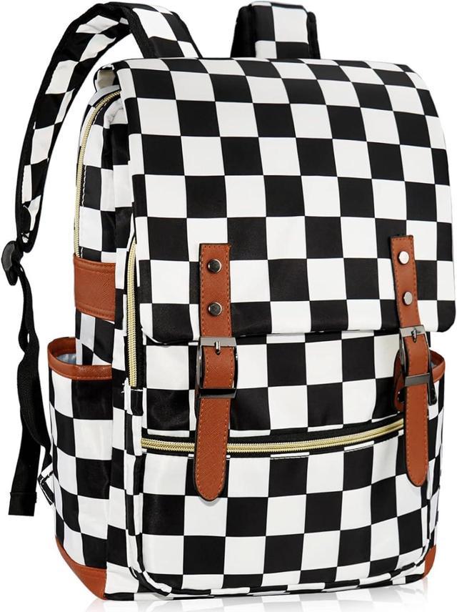 Checkered school bag sale