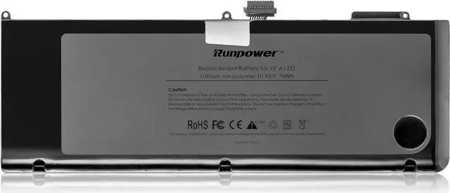 Alt view image 2 of 7 - Runpower New Laptop Replacement Battery for A1321,Made for MacBook Pro 15" A1286 (only for Mid 2009 2010 Version) [79Wh/7200mAh]