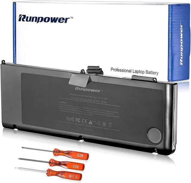 Main image of Runpower New Laptop Replacement Battery for A1321,Made for MacBook Pro 15" A1286 (only for Mid 2009 2010 Version) [79Wh/7200mAh]