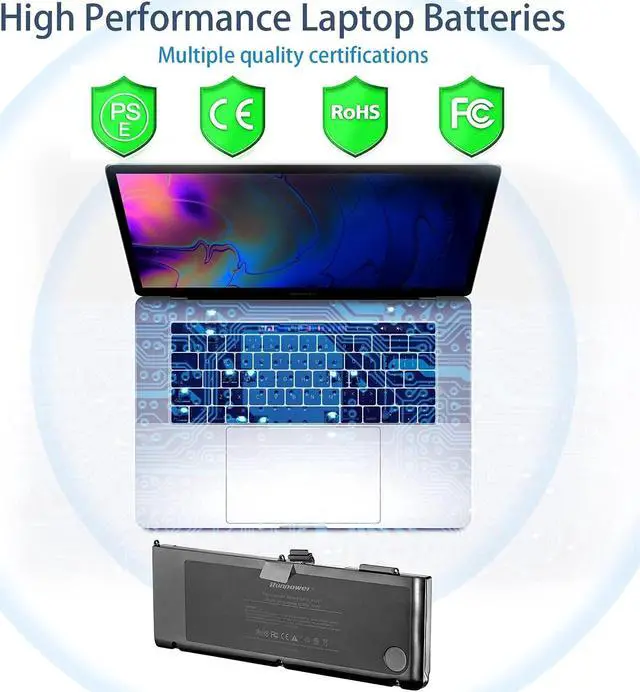 Alt view image 4 of 7 - Runpower New Laptop Replacement Battery for A1321,Made for MacBook Pro 15" A1286 (only for Mid 2009 2010 Version) [79Wh/7200mAh]
