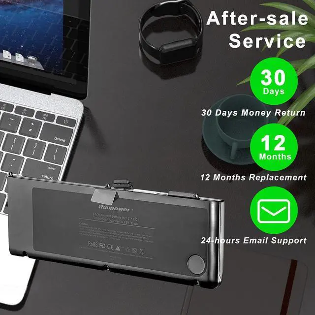 Alt view image 7 of 7 - Runpower New Laptop Replacement Battery for A1321,Made for MacBook Pro 15" A1286 (only for Mid 2009 2010 Version) [79Wh/7200mAh]