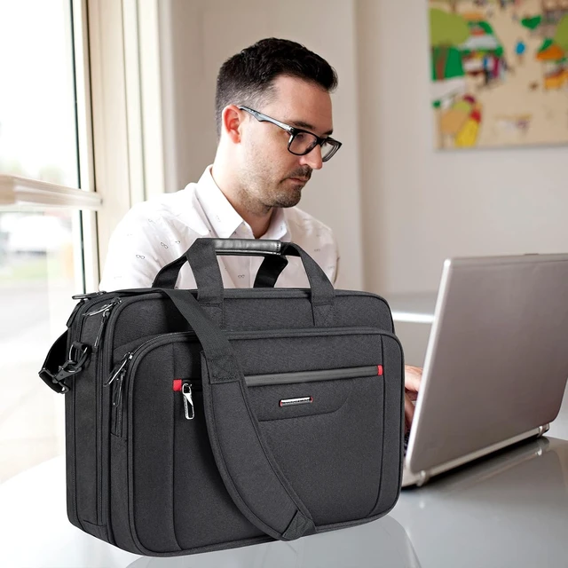 Alt view image 2 of 7 - 17.3 Expandable Laptop Briefcase for Travel & Business