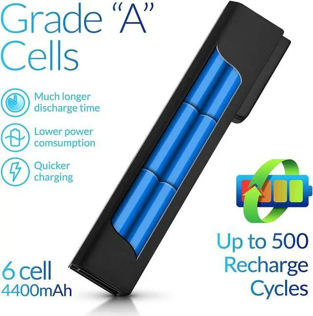 Alt view image 3 of 7 - NinjaBatt Battery for HP 8460P 628668-001 8470P 8570P 628666-001 628670-001 6560B CC06 631243-001 CC09 CC06XL 634089-001 634087-001 6465B 6470B 6460B - High Performance [6 Cells/4400mAh/48Wh]