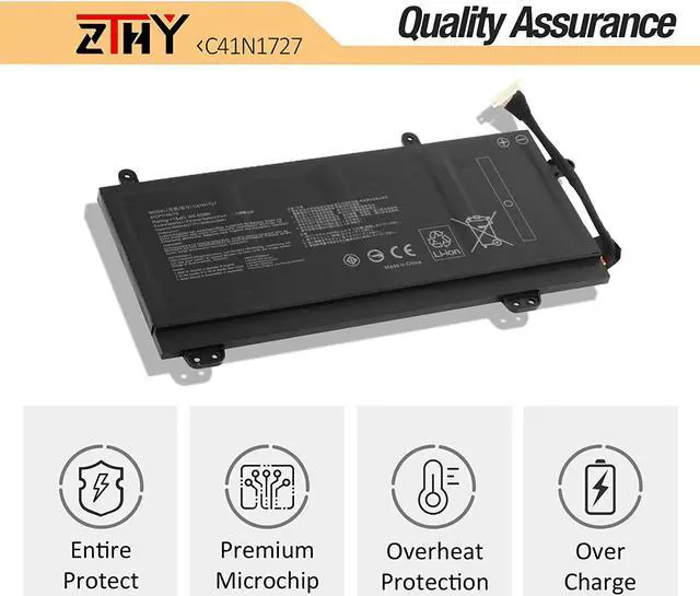 Alt view image 5 of 7 - ZTHY New C41N1727 Laptop Battery Replacement for Asus Zephyrus GM501 GM501G GM501GM GM501GS ROG GU501 GU501GM GM501G-SEI006T GM501GS-EI015T Series Notebook 0B200-02900000 15.4V 55Wh