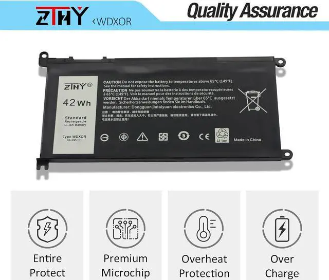 Alt view image 5 of 7 - WDX0R 3CRH3 Battery Replacement for Dell Latitude 3480 3580 3189 3379 Inspiron 15 7579 7573 7560 7569 7570 5565 5567 5568 5570 5578 5579 7586 13 7368 7378 5368 5378 5379 17 5765 5767 5775 P58F P75F