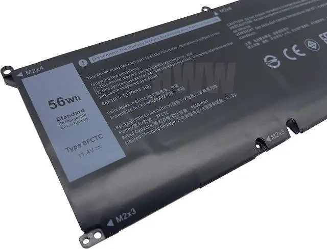 Alt view image 2 of 4 - HWW New 11.4V 56Wh 8FCTC Battery Compatible with Dell XPS 15 9500 Precision 5550 Alienware M15 R3 M17 R3 69KF2 08FCTC 70N2F 070N2F 0M59JH 0P8P1P 0DVG8M Series,Black