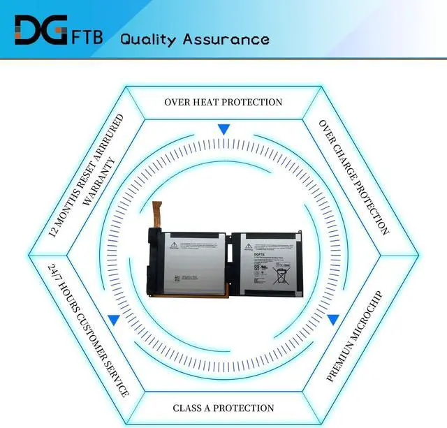 Alt view image 6 of 7 - DGTEC P21GK3 Laptop Battery Replacement for Samsung SDI Microsoft Surface RT 1ST 1516