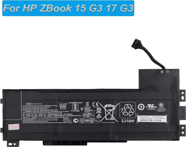 Alt view image 2 of 4 - E-YIIVIIL Replacement Battery VV09XL Compatible with HP ZBook 15 G3 17 G3 HSTNN-DB7D 808452-001 90Wh