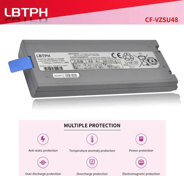 Alt view image 5 of 7 - LBTECH CF-VZSU48 Laptop Battery Replacement for Panasonic Toughbook CF-19 CF19 CF-VZSU48U VZSU28 VZSU50 VZSU48CJS VZSU48R VZSU87R 10.65V 5700mAh