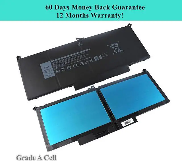Alt view image 3 of 7 - F3YGT Laptop Battery Compatible with Dell Latitude E7480 E7490 E7280 12 7000 7280 7290 13 7000 7380 7390 14 7000 7480 7490 2X39G 451-BBYE KG7VF 453-BBCF 0DM3WC 451-BBYE 453-BBCF
