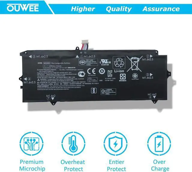 Alt view image 5 of 6 - MG04XL Laptop Battery Compatible with Hp Elite X2 1012 G1 Series Notebook HSTNN-DB7F MG04 812060-2B1 812060-2C1 812205-001 7.7V 40Wh 4820mAh