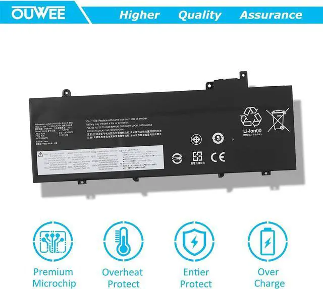 Alt view image 5 of 7 - OUWEE L17L3P71 Laptop Battery Compatible with Lenovo ThinkPad T480S Series Notebook L17M3P71 01AV478 SB10K97620 01AV479 SB10K97621 L17M3P72 01AV480 SB10K97622 11.58V 57Wh 4920mAh, Welcome to consult