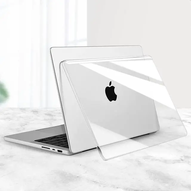 Alt view image 5 of 7 - EooCoo Compatible with MacBook Pro 14 Inch Case 2023 2022 2021 Release M2 A2779 A2442 M1 Pro M1 Max Chip, Hard Case with Keyboard Cover, Screen Protector - Crystal Clear