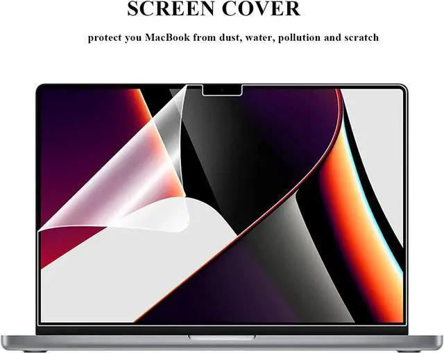 Alt view image 7 of 7 - EooCoo Compatible with MacBook Pro 14 Inch Case 2023 2022 2021 Release M2 A2779 A2442 M1 Pro M1 Max Chip, Hard Case with Keyboard Cover, Screen Protector - Crystal Clear