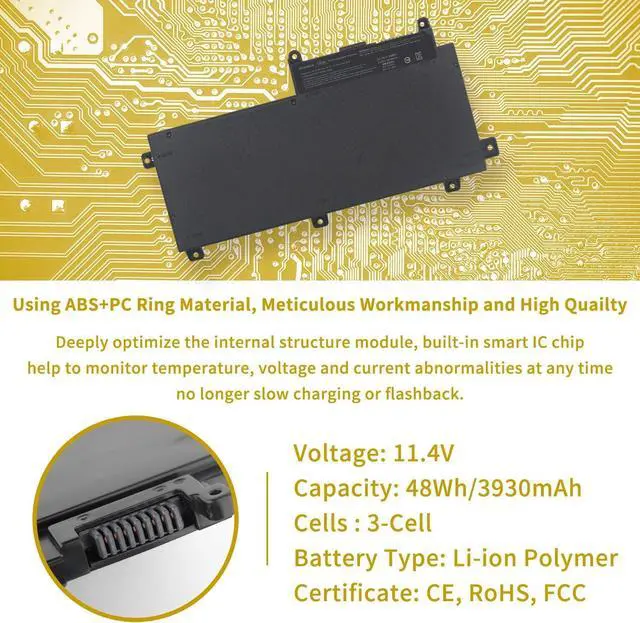 Alt view image 2 of 7 - Allianwere CI03XL Battery Compatible with Hp ProBook 640 G2 655 G2 Series Laptop CI03 801554-001 HSTNN-UB6Q Battery Replacement