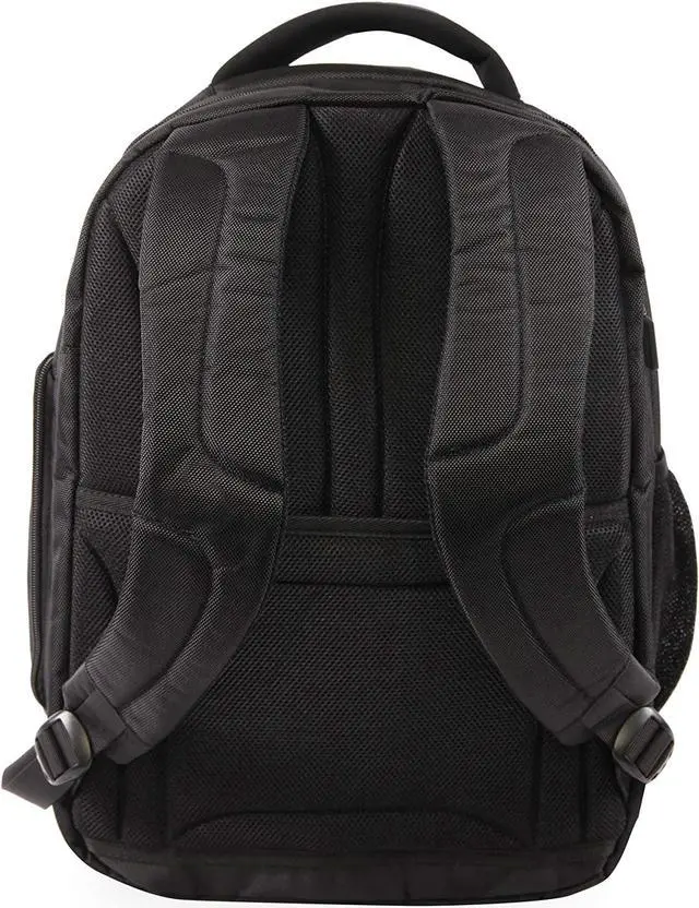 Alt view image 2 of 7 - Hayes Laptop Backpack, Black/Gold, 18 Inch