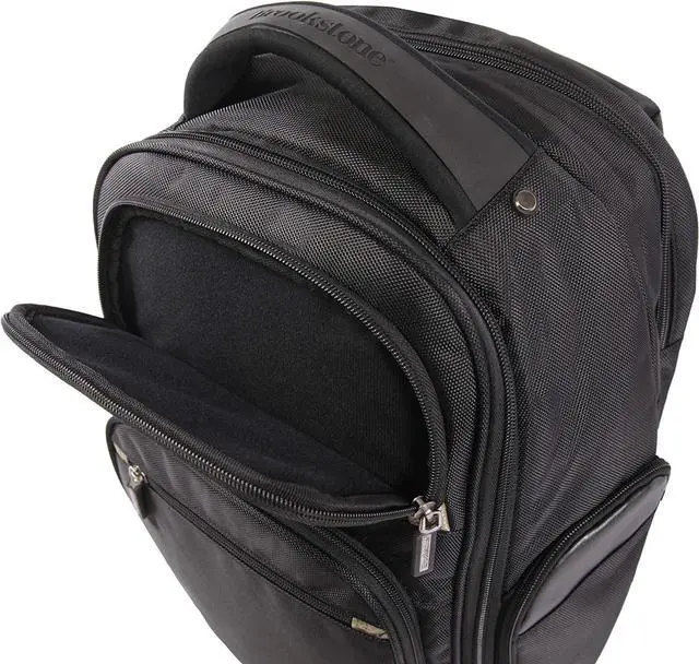 Alt view image 7 of 7 - Hayes Laptop Backpack, Black/Gold, 18 Inch