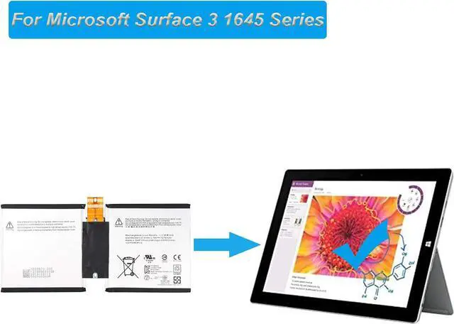 Alt view image 5 of 5 - E-YIIVIIL Replacement Battery G3HTA003H G3HTA004H Compatible with Microsoft Surface 3 1645 7270mah