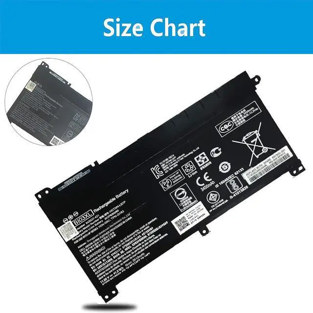 Alt view image 3 of 5 - BI03XL Battery BI03XL ON03XL for HP Pavilion X360 13-U000 M3-U000:M3-U001DX U003DX U103DX U105DX 13-U100TU U118TU;HP Stream 14-AX000:14-ax010wm ax020wm ax030wm ax040wm 843537-541 844203-850 HSTNN-UB6W