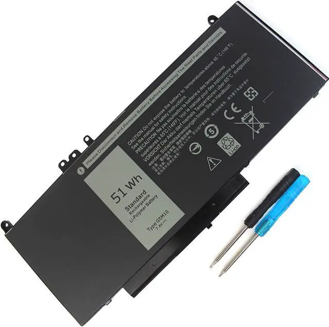 Alt view image 3 of 5 - G5M10 Laptop Battery for Latitute E5450 E5550 E5250 5450 5550 5250 3150 3160 451-bblj 451-BBLL 451-BBLK 08V5GX 8V5GX WYJC2 R9XM9 VMKXM 5XFWC PF59Y 1KY05 7.4V 51Wh