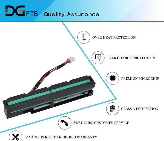 Alt view image 3 of 6 - MC96 New Replacement Battery for HP Smart Array P840AR P440AR Controller Smart Storage Series 71004 750450-001 786761-001 815983-001 HSTNN-IS6A HQ-TRE (7.2V 8Wh/1100mAh)