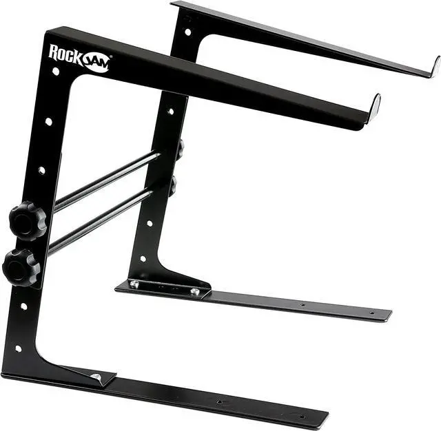 Main image of RockJam Portable DJ Laptop Stand With Adjustable Height, Anti-Slip Design, Works for Laptops, Controllers and CD players