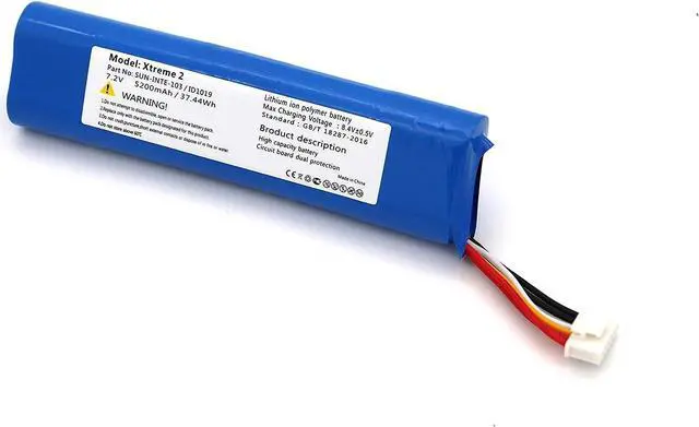 Alt view image 2 of 5 - Replacement Battery for JBL Xtreme 2 XTREME2BLKAM XTREME2BLUAM 2INR19 66-2 SUN-INTE-103