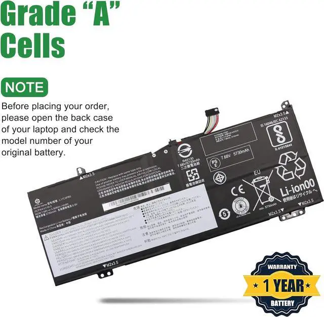 Alt view image 4 of 6 - JIAZIJIA L17C4PB0 L17M4PB0 Battery Replacement for Lenovo Flex 6-14ARR 14IKB IdeaPad 530S-14ARR 14IKB 15IKB Series 5B10Q16067 5B10Q16066 L17M4PB2 5B10Q22883 L17C4PB2