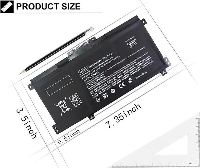 Alt view image 3 of 7 - LK03XL Battery for Hp Envy x360 Convertible 15m-bp1xx 15m-cn0xxx 15-cn0xxx 15m-cp0xxx 17m-ae0xx 17-bw 17m-ae111dx 15m-cn0012dx 15m-cn0011dx 15m-bq021dx 15m-bp112dx 916368-421 L09281-855 916814-855
