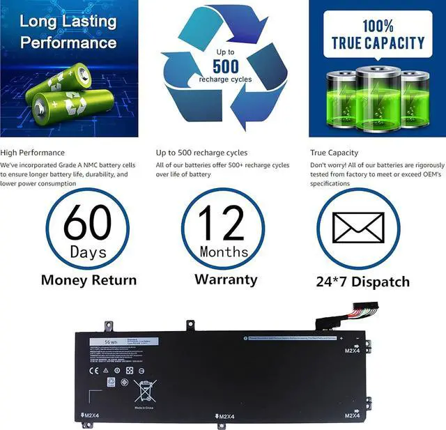 Alt view image 6 of 7 - BESELL 56WH RRCGW H5H20 Battery Compatible with Dell XPS 15 9550 9560 9570 Precision M5510 M5520 5530 5510 5520 RRCGW 05041C 5D91C GPM03 5041C CP6DF 5XJ28 1P6KD 4GVGH M7R96