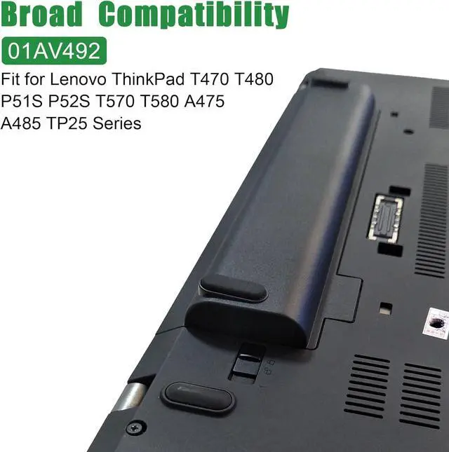 Alt view image 5 of 6 - JIAZIJIA 01AV492 SB10K97585 Battery Replacement for Lenovo ThinkPad T470 T480 TP25 P51S P52S T570 T580 Series 61++ 4X50M08812 01AV428 SB10K97584 01AV427
