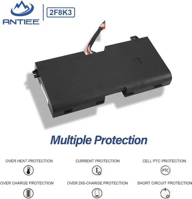Alt view image 5 of 7 - ANTIEE 2F8K3 Laptop Battery for Dell Alienware 17 R1 17X M17X-R5, Alienware 18 R1 18X M18X-R3 Series P18E P18E001 P19E P19E001 02F8K3 G33TT KJ2PX 0KJ2PX 0G33TT 0NU209 451-BBCB 86Wh - with Tools