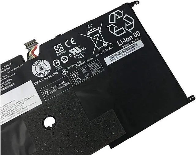 Alt view image 3 of 4 - Fully 00HW003 00HW002 Replacement SB10F46440 SB10F46441 Battery Compatible with X1 Carbon3 2015 Series - 15.2V 50Wh 3.29Ah