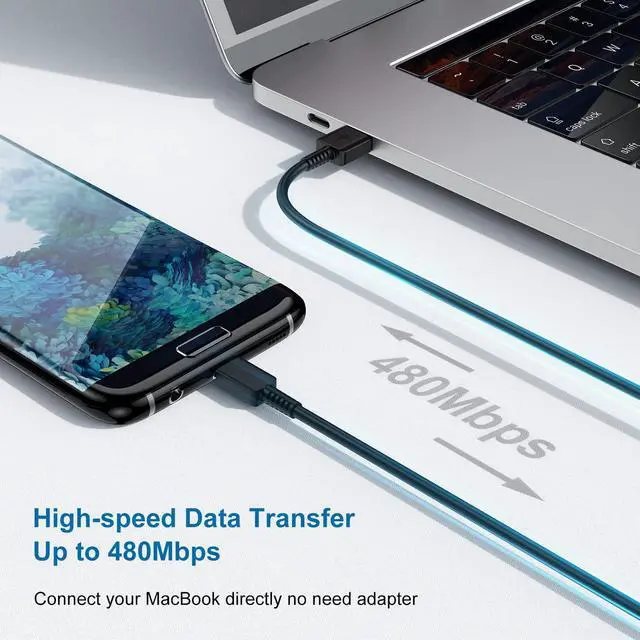 Alt view image 4 of 7 - Type C Charger Fast Charging 2 Pack USB C Android Phone Wall Charger Block & 6ft Charge Cable Cord for Samsung Galaxy S8 / S9 / S10 Plus Active S10e S20 / S21 Ultra Plus Note 8 9 10 Pixel 3 etc