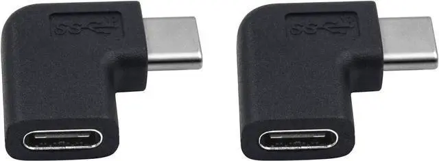 Alt view image 3 of 7 - (2-Pack USB C Adapter Right & Left Angled 90 Degree USB-C USB 3.1 Type-C Male to Female Extension Adapter for Laptop & MacBook Tablet & Mobile Phone Surface Pro Lenovo Yoga PC (M/F)