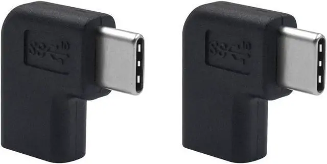 Alt view image 4 of 7 - (2-Pack USB C Adapter Right & Left Angled 90 Degree USB-C USB 3.1 Type-C Male to Female Extension Adapter for Laptop & MacBook Tablet & Mobile Phone Surface Pro Lenovo Yoga PC (M/F)