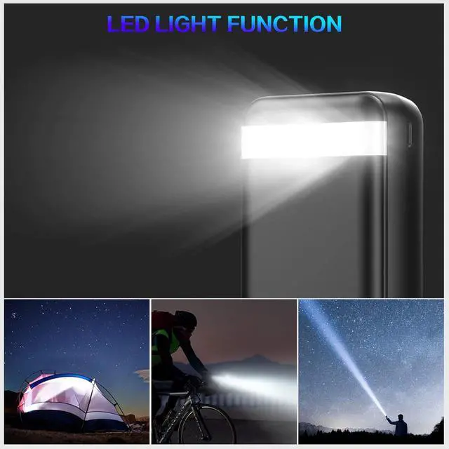 Alt view image 6 of 7 - Power Bank 50000mAh 22.5W Fast Charging Portable Charger with Flashlight, 3 Outputs & 2 Inputs Huge Capacity External Battery Pack for iPhone, Samsung, iPad etc