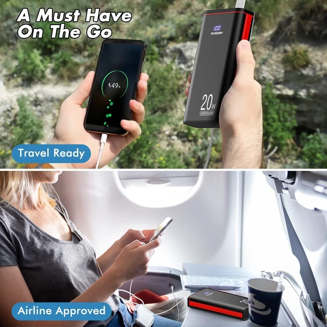 Alt view image 6 of 6 - Fast Charging Battery Pack 26800mAh Portable Charger with 5 outputs