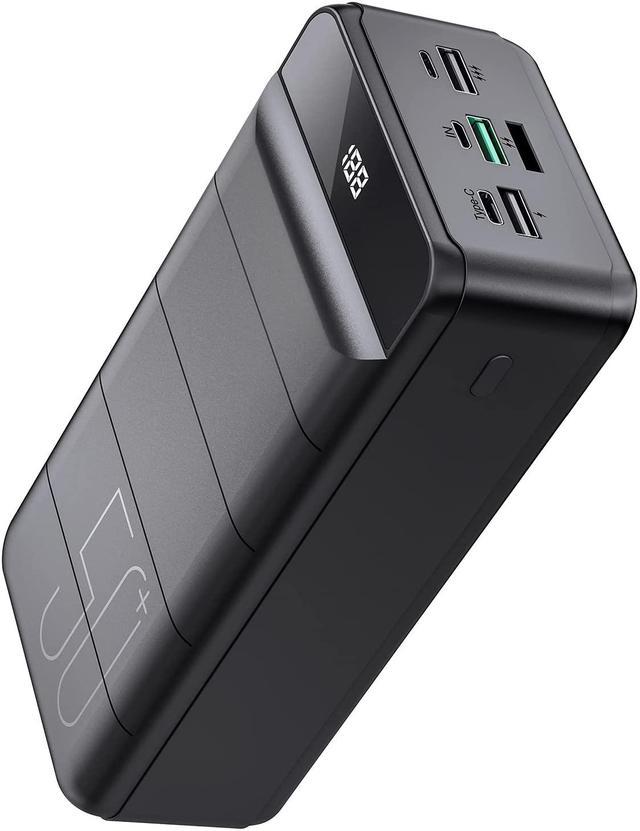 50000 mAh Dual USB Portable Power Bank External Battery Fast Charging -  Black 