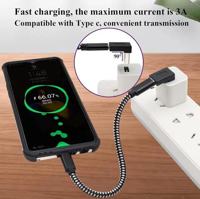 Alt view image 5 of 7 - Right Angle USB 3.0 A to USB C Adapter 90 Degree USB 3.0 A Male to USB Type C Female Converter (OTG) for PC Laptops Power Banks Chargers More USB and Type-C Devices (2 Pack-Black/Up)