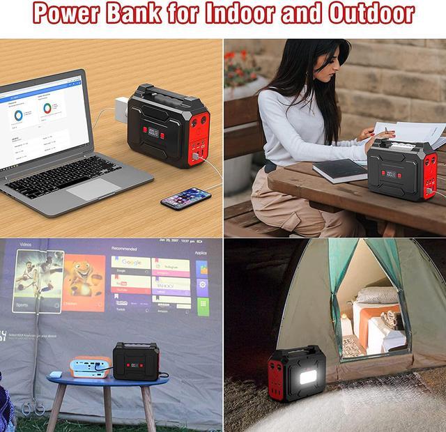 Alt view image 6 of 7 - Apowking Portable Power Bank with AC Outlet, 146Wh/39600mAh 110V/100W Laptop Charger Battery Backup, External Battery Pack Power Supply for Home Emergency Outage, Outdoor Camping RV Trip Adventure
