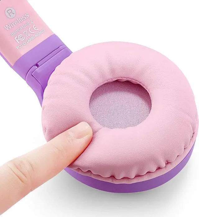 Alt view image 6 of 7 - NENOS Bluetooth Kids Headphones - Wireless 93dB Limited Volume Unicorn Headphones