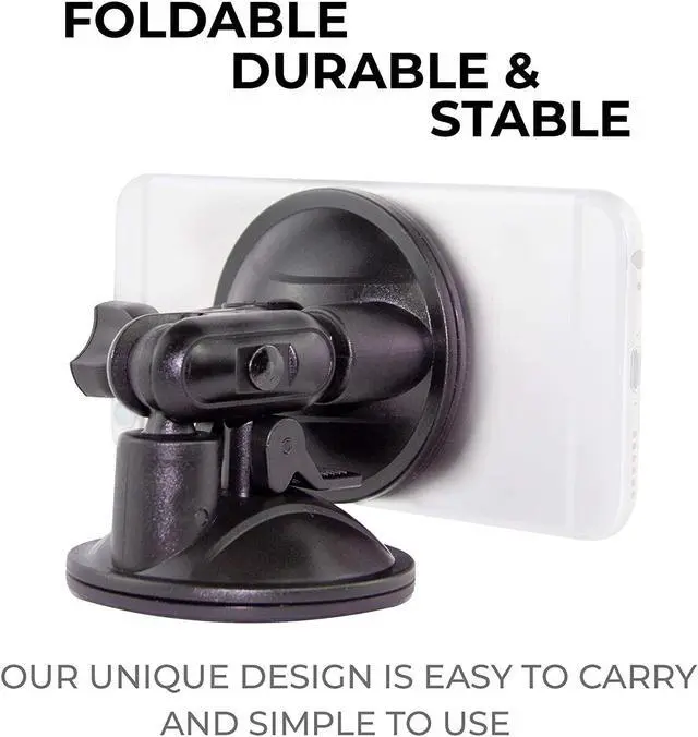 Alt view image 2 of 6 - Shower/Mirror Phone Holder/Mount/Stand. Reusable Non-Residue Mount for Bathroom/Kitchen/Wall. Compatible with All Phones, Great Gift for TikTok/YouTube/Make Up (Black)