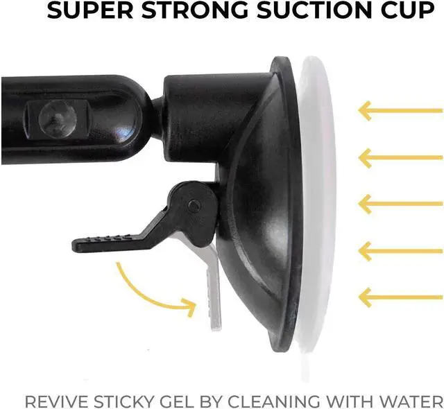 Alt view image 4 of 6 - Shower/Mirror Phone Holder/Mount/Stand. Reusable Non-Residue Mount for Bathroom/Kitchen/Wall. Compatible with All Phones, Great Gift for TikTok/YouTube/Make Up (Black)